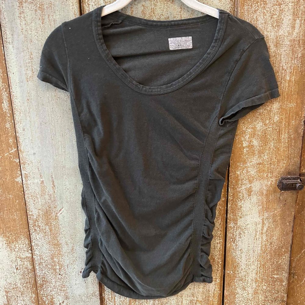 Athleta Womens Olive Green Crew Neck Top Size Small